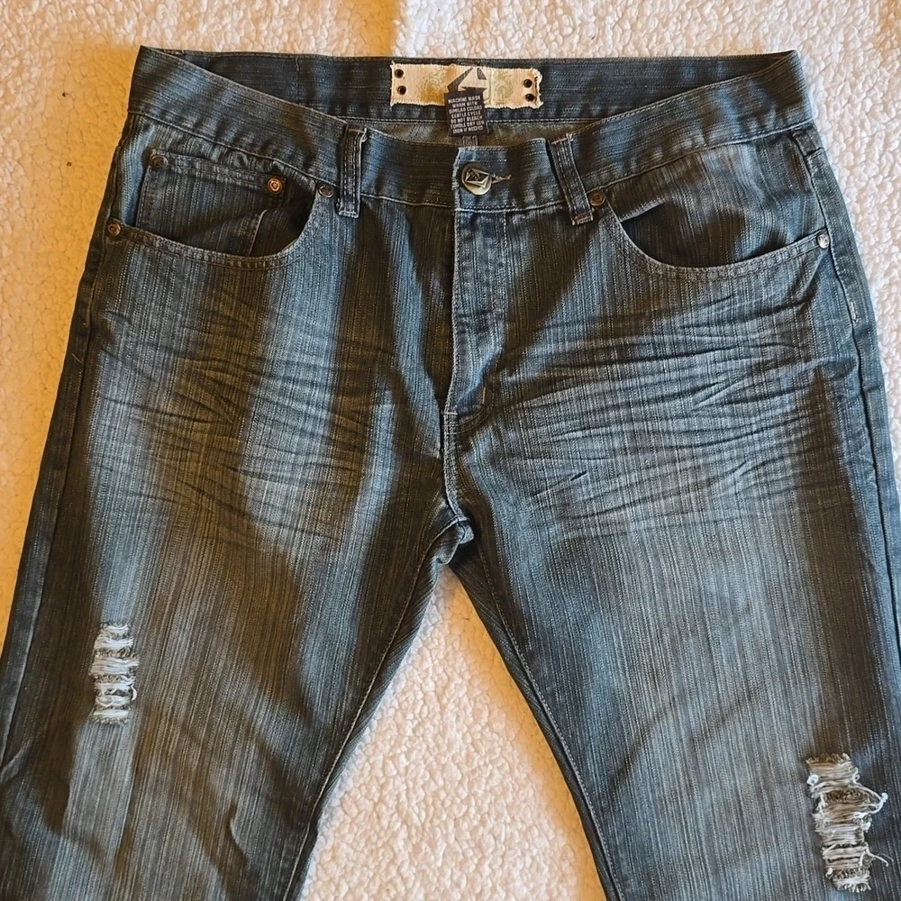 Vintage Y2K G-Net Men's Denim Distressed Straight Leg Jeans Sz.40x32